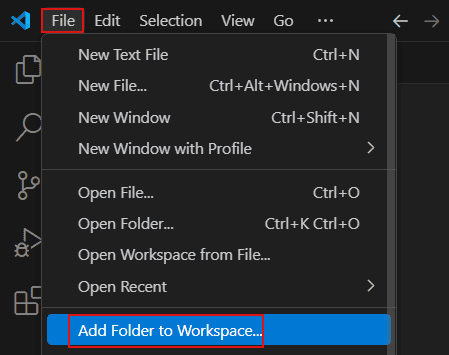 Add folder to workspace