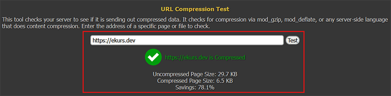 gzip sıxmanın onlayn yoxlanılması